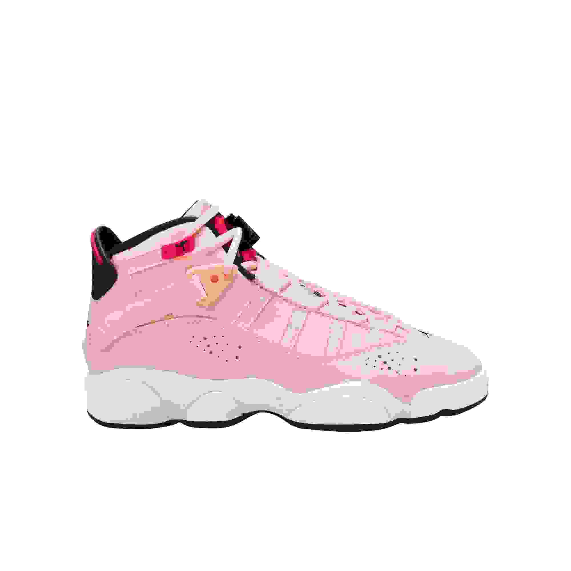 Jordan 6 Rings Grade School Girls' "Atmosphere/Infrared 23/Black/White" Shoe